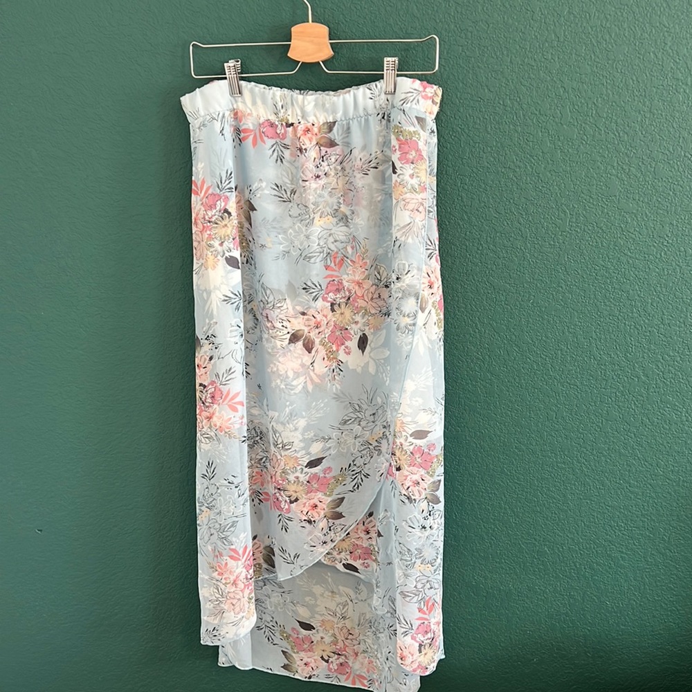 Renee C. Eileena Maxi Skirt - Light Blue - Size Large Stitch Fix Brand